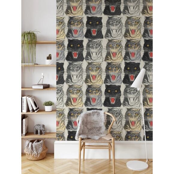 Gucci Tiger Face Printed Wallpaper Bundle - Picture 11 of 12
